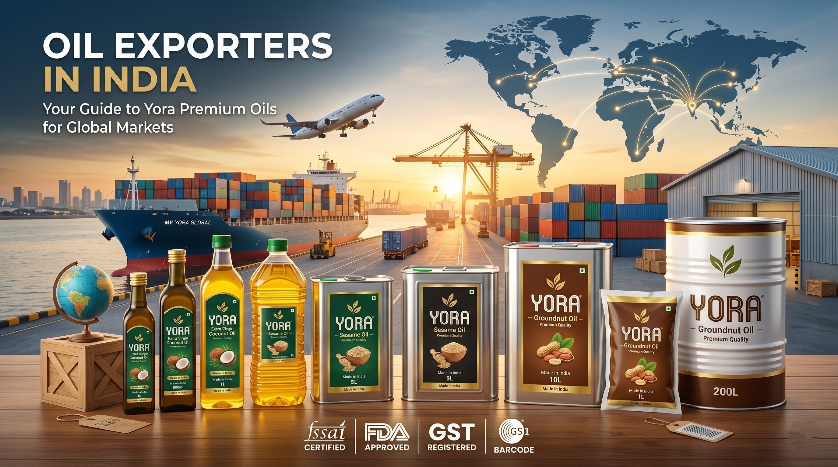 Trusted Oil Exporters from India — Sesame, Coconut & Groundnut Oil Supplier in India
