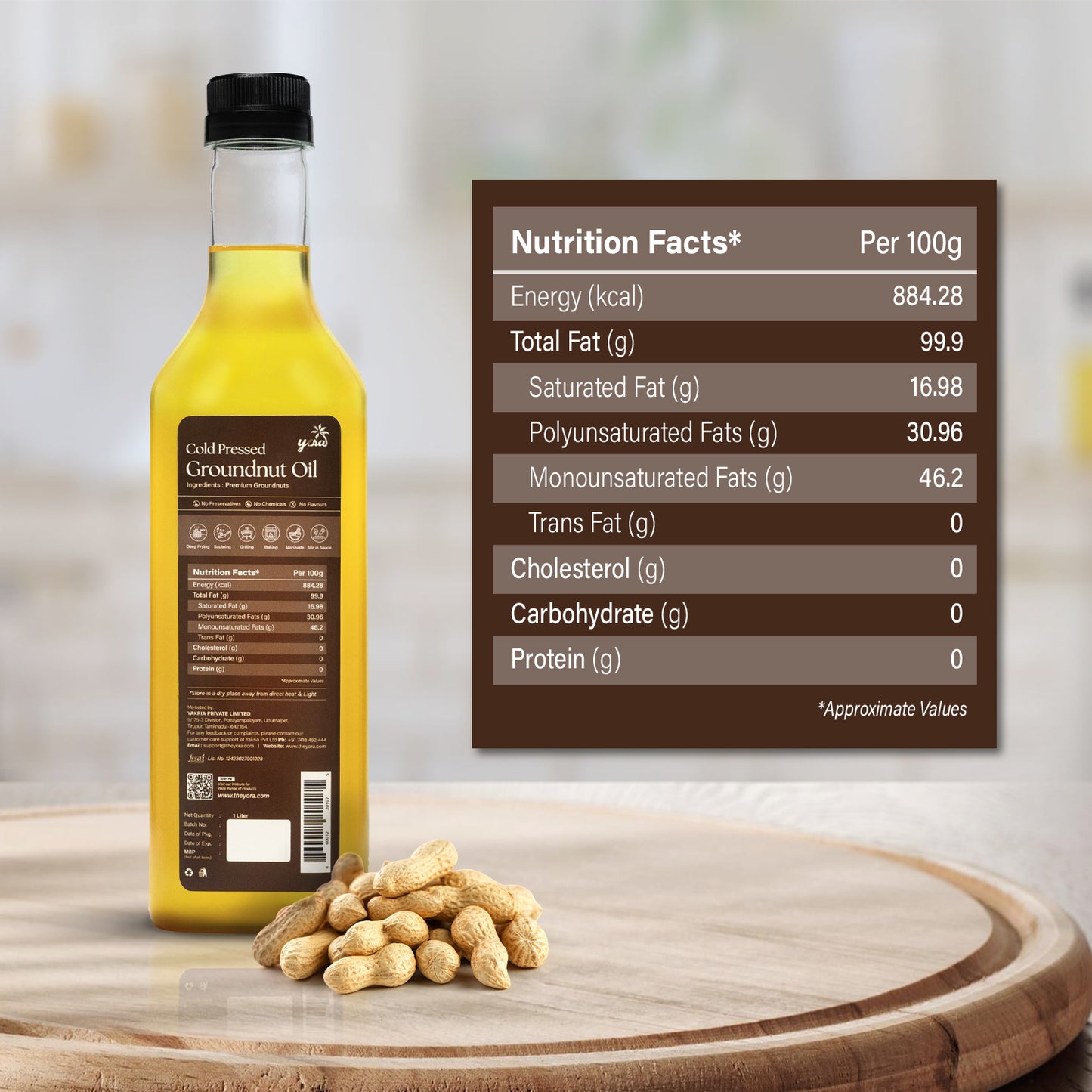 YORA unrefined cold pressed Groundnut (Peanut) Oil