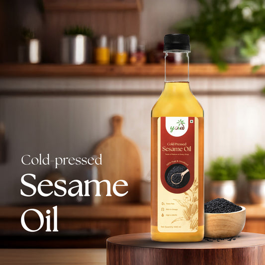 YORA Cold-Pressed Sesame (Gingelly) Oil – Pure, Natural & Unrefined