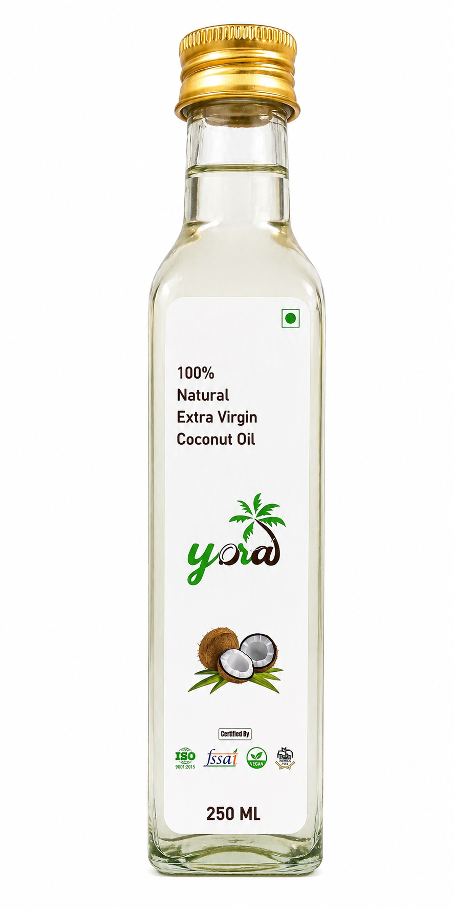 Yora Extra Virgin Coconut Oil – 100% Pure & Natural (Cold Centrifuged)