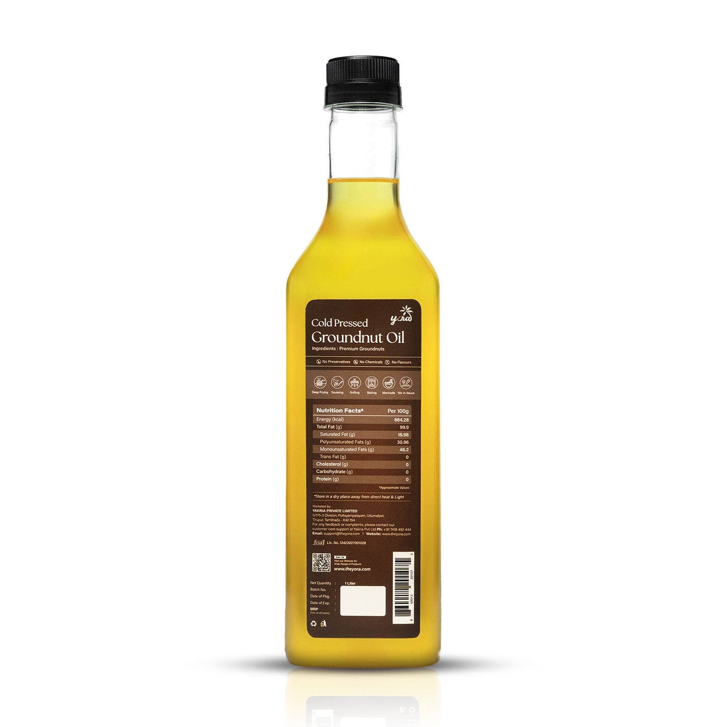 YORA unrefined cold pressed Groundnut (Peanut) Oil