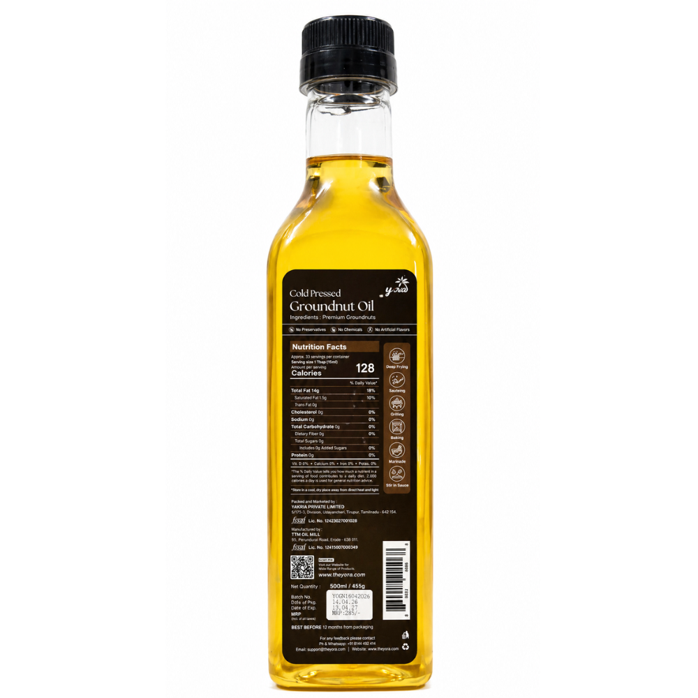 Cold-Pressed Groundnut (Peanut) Oil