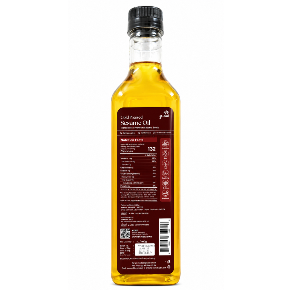 Cold-Pressed Sesame (Gingelly) Oil